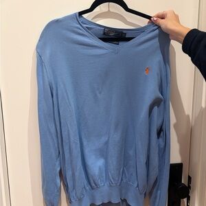 Ralph Lauren V-Neck Sweater in Blue